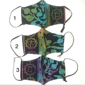 3 pieces set Yoga meditation chakra charts mask